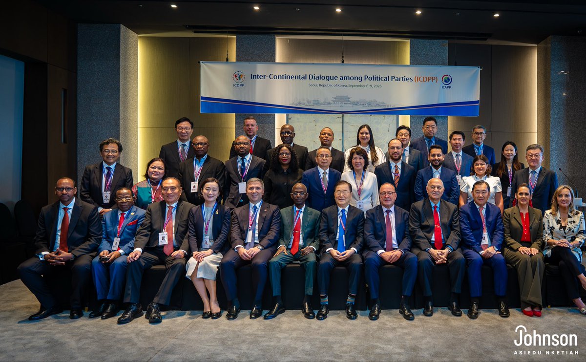 jasiedunketiah's tweet photo. I am in Seoul, Republic of Korea, for the inaugural Inter-Continental Dialogue among Political Parties.

I spoke on behalf of the African Political Parties Initiative on something we rarely examine: that the quality of any government is decided inside political parties long before anyone reaches office. Parties decide who gets opportunity and what standards are accepted, and a party that is excellent at winning elections but unserious about preparing people to govern will discover the cost of that gap later in government.

Political parties are not only built to win elections but to govern effectively.
