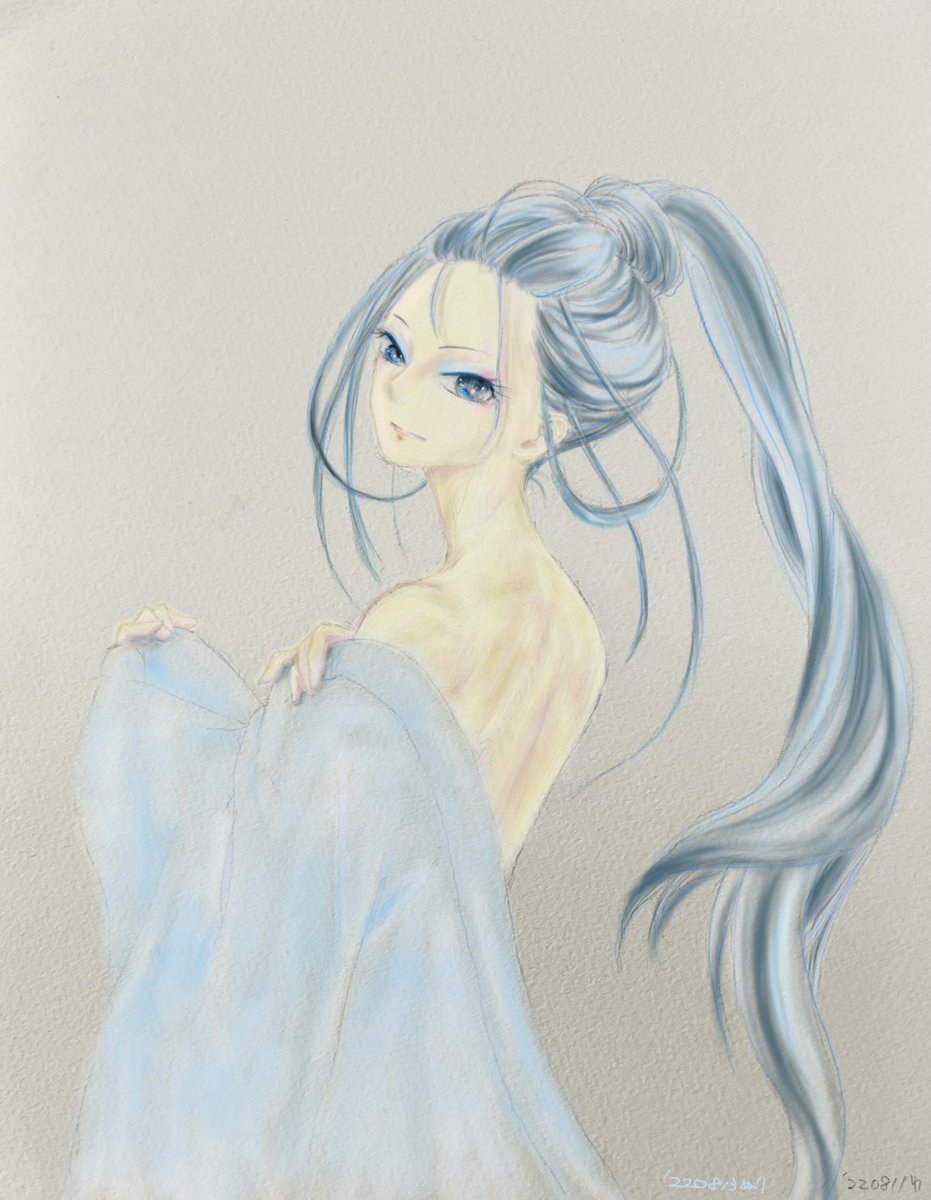 So4nknF's tweet photo. #全クリエイターに���ぐ青の作品を解放せよ 
3〜4年前の絵､時の経過を感じるなぁ… https://t.co/HfajzHofoj