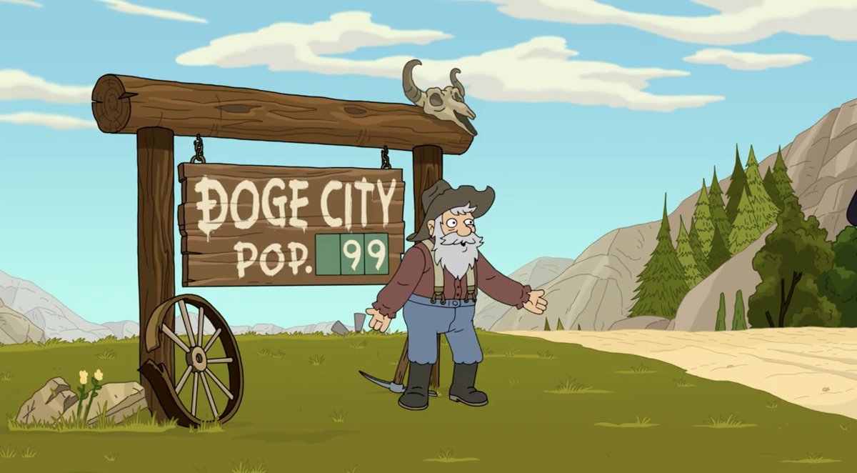 rustythedonkey's tweet photo. Bitcoin mining ionizes the western atmosphere, so the crew lands the ship and continues by wagon toward Doge City. 🫏 $RUSTY https://t.co/Vt0ekEbCPa
