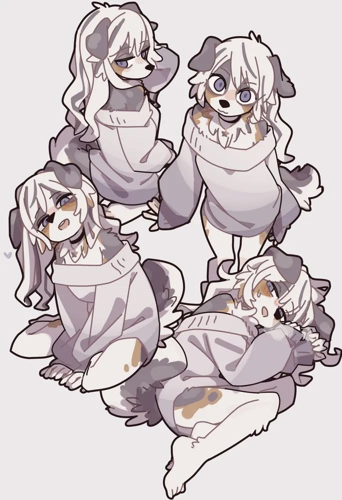 nyla_camillie's tweet photo. Just a bunch of fluffy chaos🐶🐾
#furryfandom #furryartist #cuteart #Artistontwitter https://t.co/OFfsafoVmf