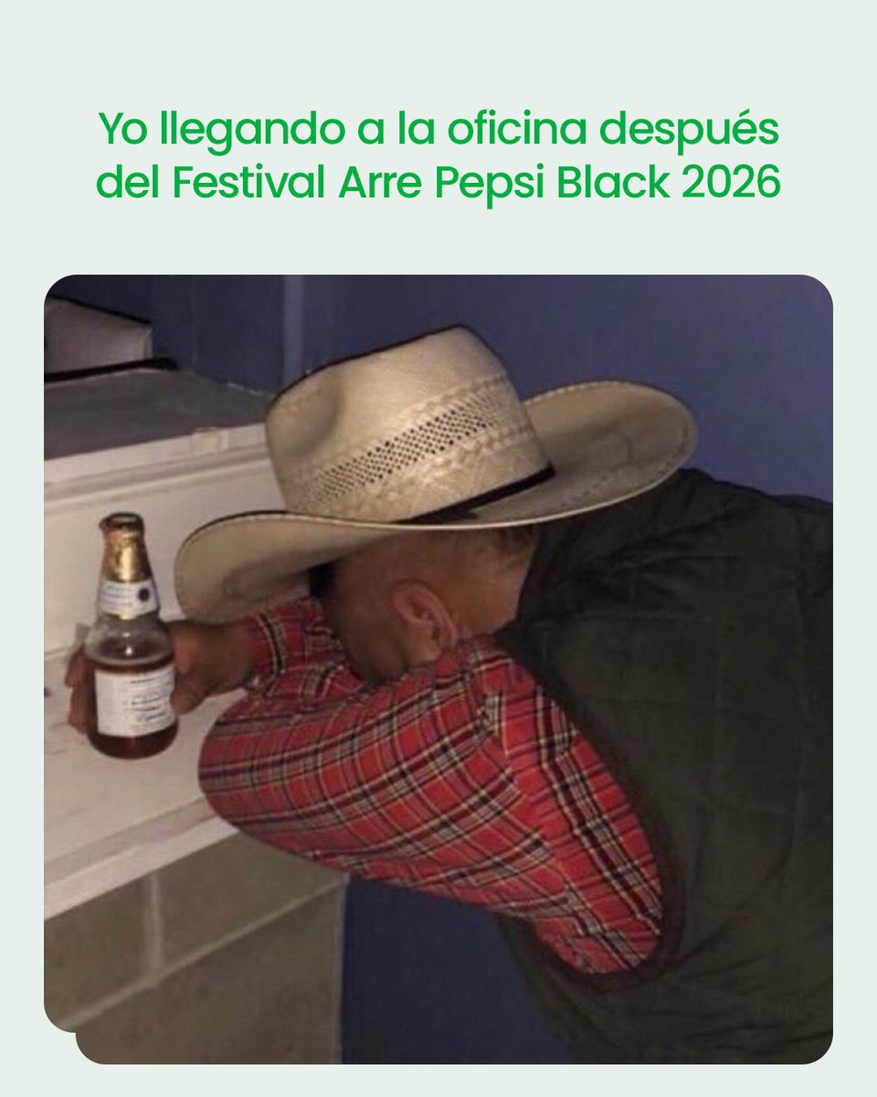 VivaAerobus's tweet photo. ¿Cuántos así hoy a la oficina? 🥲 Pero bien bailados, cantados y despechados ✨🎶
#VivaArrePepsiBlack #festival #viajeros #musica #VivaVolar https://t.co/qN8eeORMDO