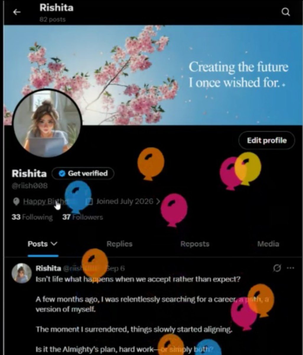 riish008's tweet photo. Ohh to get balloons makes @X  my another home with different sweet bees around.....Another year but this time got my new family ,to be punctual; to be responsible;and yeah to be productive 🩵 HAPPY BIRTHDAY TO MEE https://t.co/HUiHviJQ7R