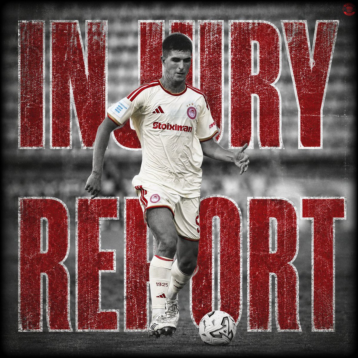 RedSeaPodcast's tweet photo. 🤕 | As if our current troubles weren't enough, Lorenzo Pirola was diagnosed with a muscle strain after his MRI.
He is expected to be available against @Jagiellonia1920 but until then Mendi is short of a CB as well.
#OlympiacosFC #injuryreport #Pirola https://t.co/OYm0W4x6Dq
