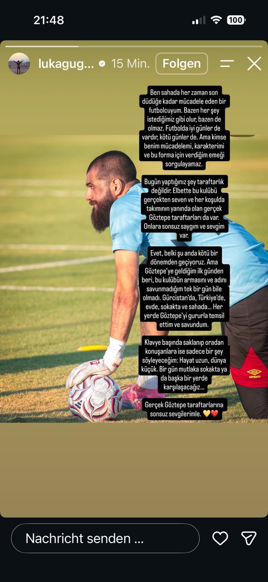 EmreTtas's tweet photo. @Goztepe Futbolcun, kendisini protesto eden taraftarlarını sokakta yada başka bir yerde karşılaşırız elbet diye tehdit etti, farkında mısın ? https://t.co/LSam5ImQ9S