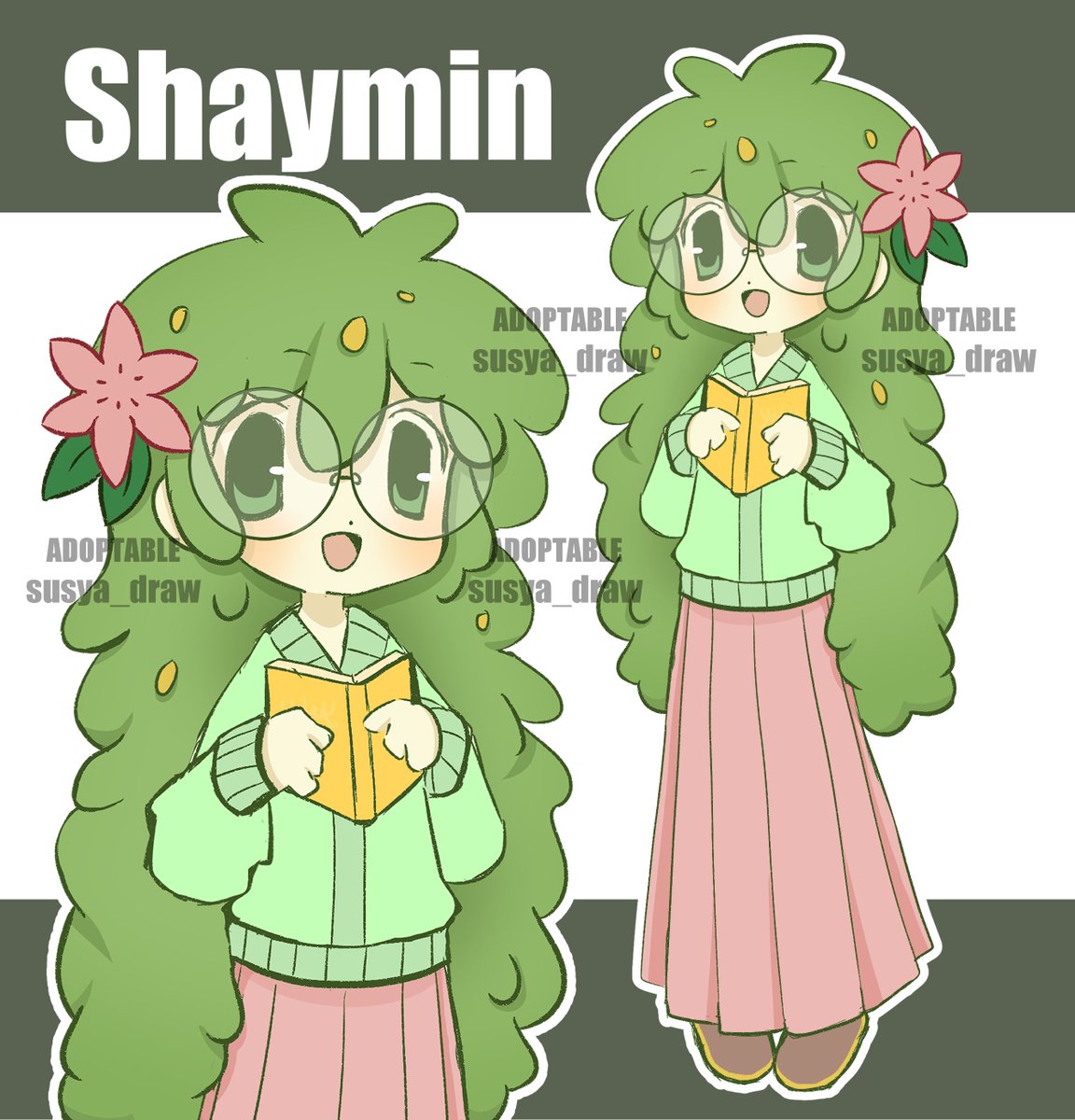 SusyaChan's tweet photo. Shaymin pokemon adopt (SOLD) ^_^ https://t.co/acVneSQnhu