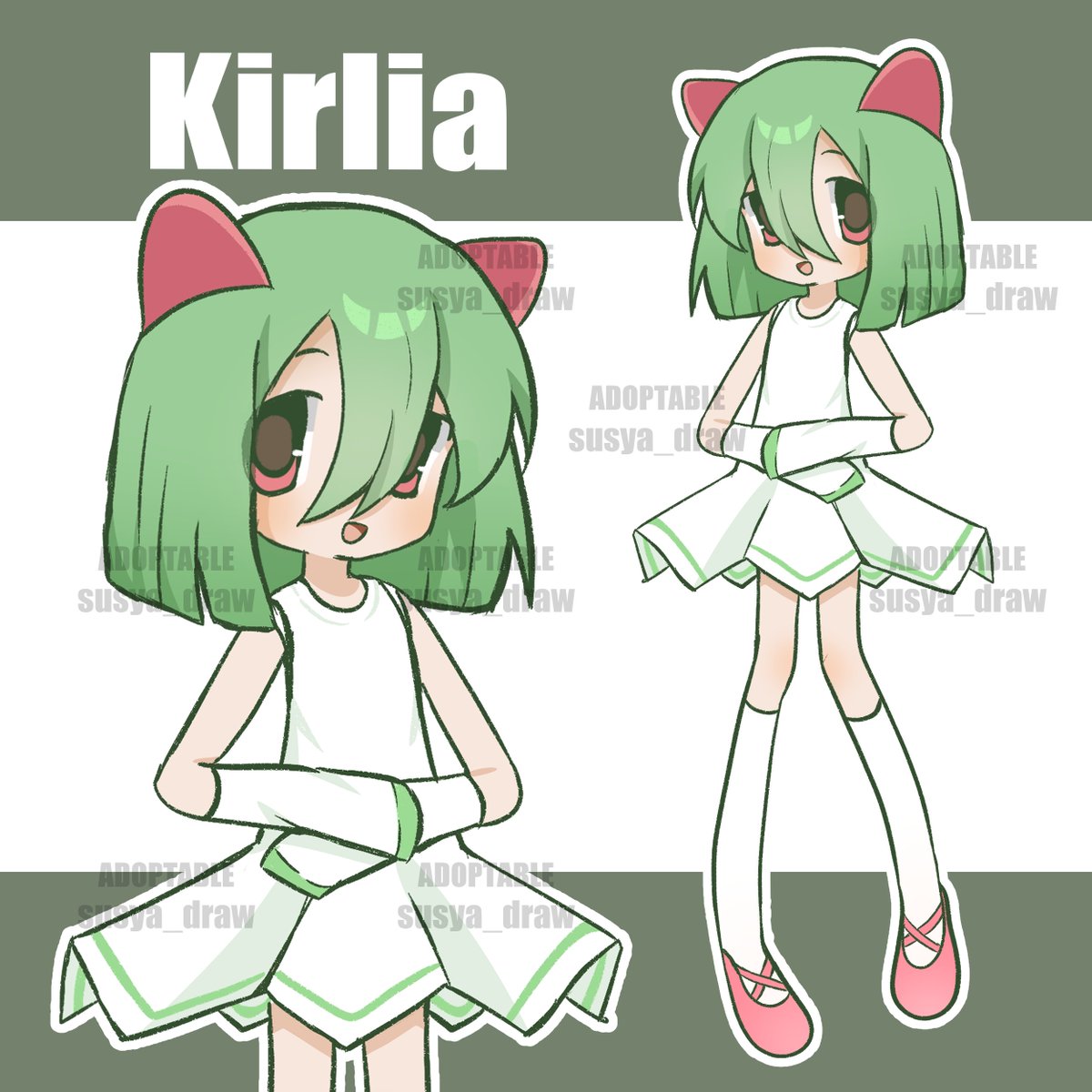 SusyaChan's tweet photo. Kirlia adopt (SOLD) https://t.co/xUYk7nPoaL