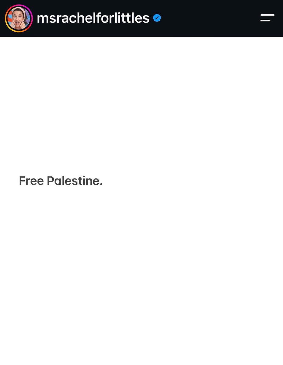 JimmyJ4thewin's tweet photo. Ms. Rachel on Instagram: 

“Free Palestine.” https://t.co/bW4emnwGT0