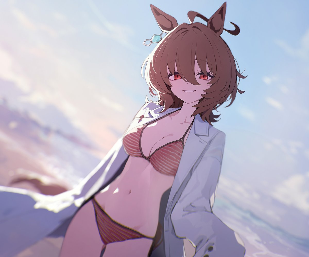 ChoRuri's tweet photo. 海はいいねぇ。……眺めも最高だ。

#ウマ娘 #umamusume https://t.co/NG8jtvRZyw