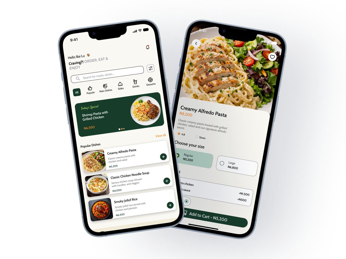 izzah_ade1's tweet photo. Day 4–6 — UI/UX Challenge 🚀

Three more designs added! 🎨

Day 4: Food ordering — Home &amp; Product screens 🍝
Day 5: E-commerce — Product page 🛍️
Day 6: Food ordering — Cart &amp; Checkout ☕️

Still learning. Still designing. Still improving. 💪🏽

@JoshOpaleke @Meedayyy @TechCrushHQ https://t.co/iHh7UMVmh9
