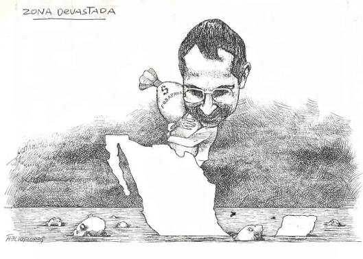 monerorape's tweet photo. Un cartón del recuerdo de parte del maestro @Helioflores_mex  del tremendo daño que Zedillo le hizo al país con el maldito Fobaproa. https://t.co/Ak7ZyJFUfC