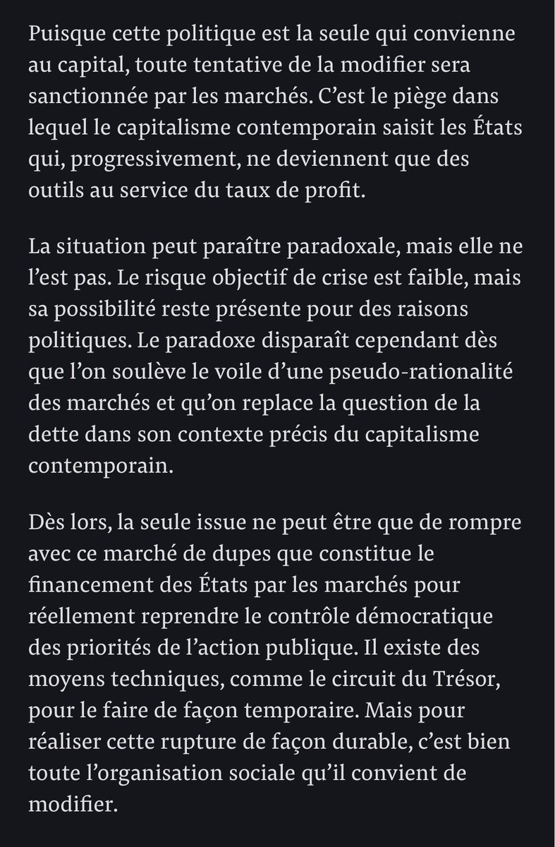 MathsDuPeuple's tweet photo. Extraits choisis du toujours impeccable @RomaricGodin 

Circuit du Trésor et pression du capital par le chantage à la dette 👌 https://t.co/DR7kgqab7M