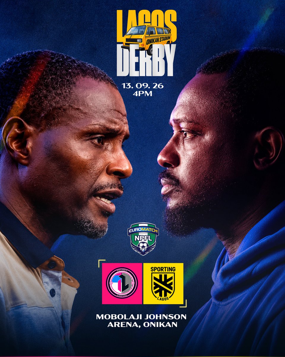 mt_visualz's tweet photo. Who said NPFL can’t get professional designs like this?

Did a thing for Sunday’s Lagos derby, @InterLagosFC vs @SportingLagos

Design by @mt_visualz // Open For Job Offer 

#interlagos #sportinglagos #lagosderby https://t.co/XXmdLbn0fp