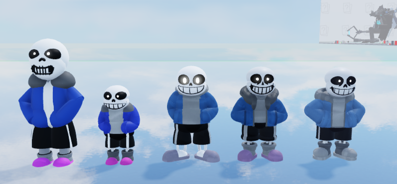 Wiryerror's tweet photo. the fell sans doodle got some traction so i might as well show some other stuff undertale related that i made

i have not touched obby creator for like 2 years atleast so these models are very old and i think i could probably do better now https://t.co/2tZVqRUe81