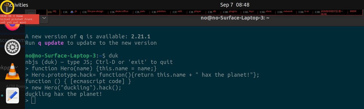 blockroachezinc's tweet photo. 10 years ago , i learned javascript in @rpgmakermv ; today i ran a working function in my pure c js engine built on vibecode modified duktape.js 👨‍💻 #nevergiveup #dreambig ... heres to a very productive next decade 🫕#HBDUQT https://t.co/ufZzdlDLgV