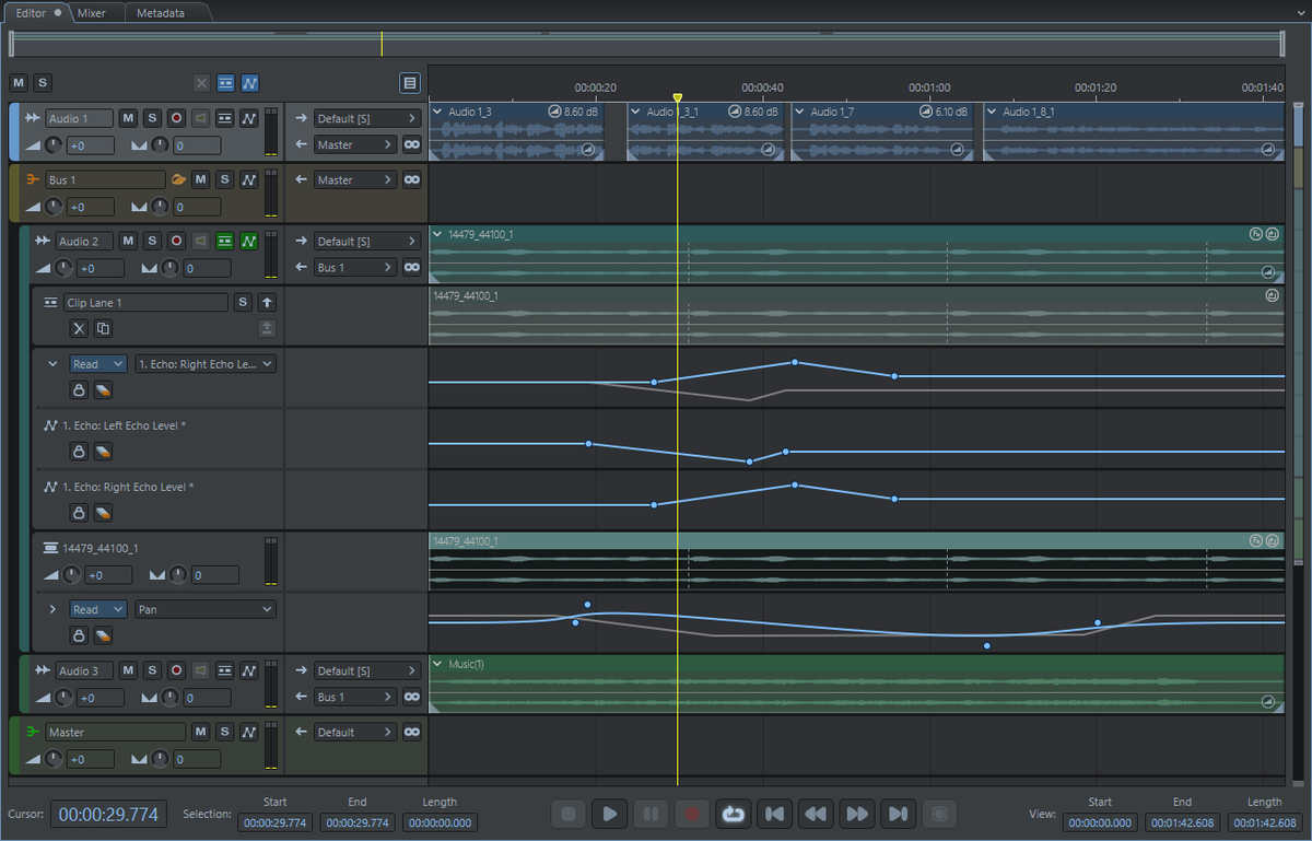 ivosight's tweet photo. Soundop 2.4.0.0 is here! 🎉

• New Transport Bar
• Improved automation &amp; clip automation editing
• Configurable track headers &amp; mixer panels
• Improved audio playback performance
• Process audio directly from the Project panel

https://t.co/3ApeCxkgOd https://t.co/FRIPvNYSzl