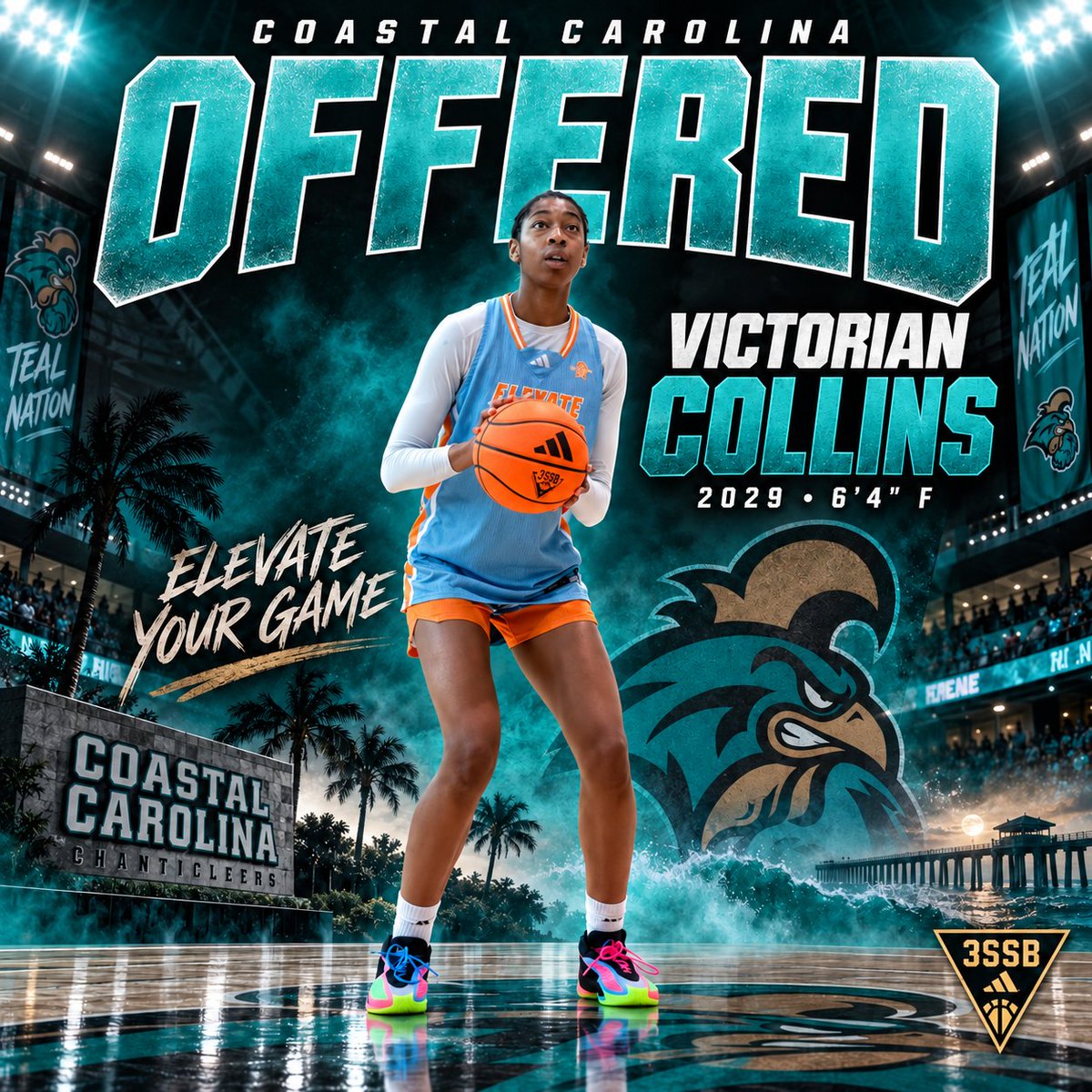 Elevate_Elite's tweet photo. Congrats to 2029 6'4 F Victorian Collins on picking up an offer from @CoastalWBB today! ⏫️📈🚀 #EYG #3SSB #3StripeLife https://t.co/FlYLj3jN7I
