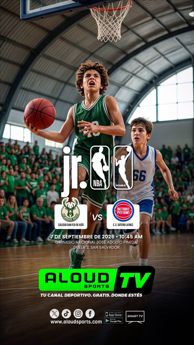 AloudSports's tweet photo. #Baloncesto 🏀

👉🏼 Que comience la acción en la duela con los juegos de la #jrNBA y #wNBA  

#AloudSports 🟢 https://t.co/tpHYLc4wCU