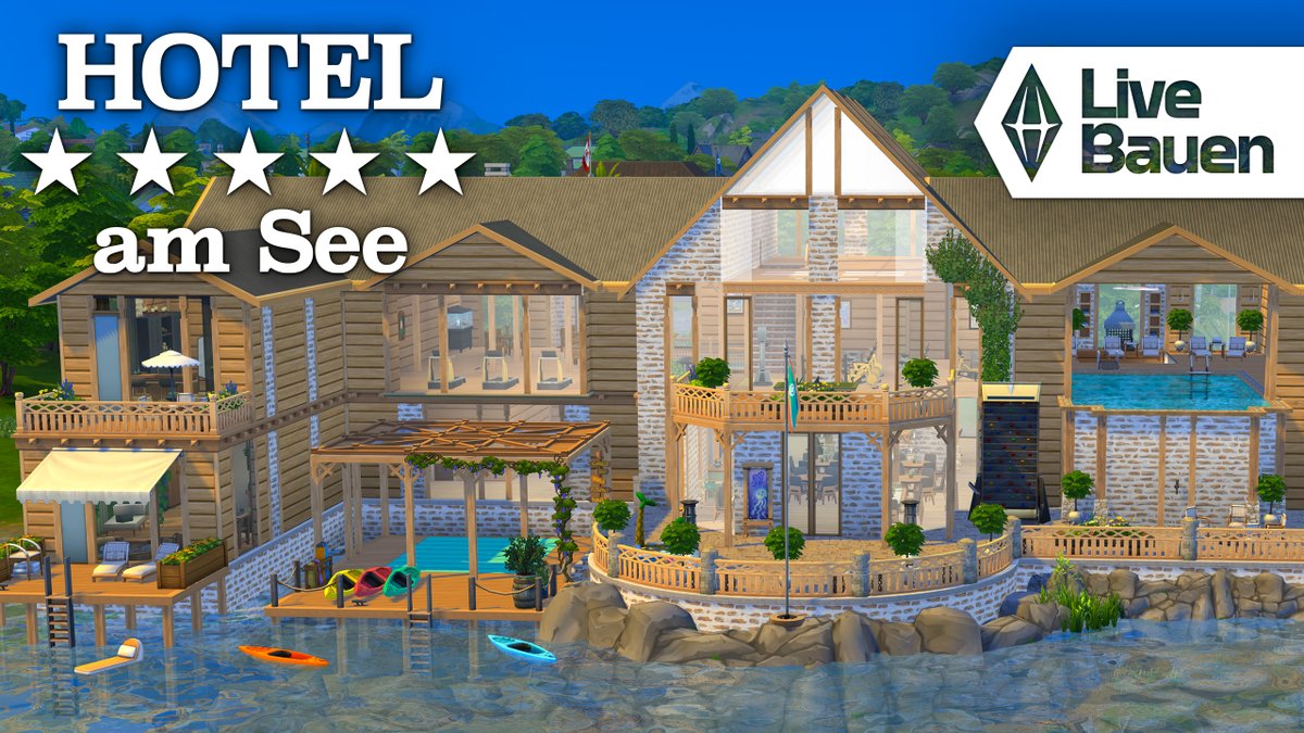 SimFans's tweet photo. Wochenstart! Chris und ich bauen heute wieder live ab 20 Uhr mit dem Hotel am See. Jetzt Benachrichtigung aktivieren: https://t.co/Ji8vnotVbG