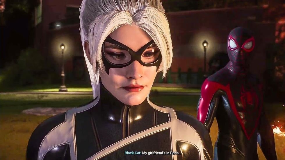 poliwa_93's tweet photo. > Crean a Black Cat.
> Se dan cuenta de que es demasiado atractiva.
> Inmediatamente hacen que sea lesbiana.

¿Que nos quiere decir Insomniac Games con esto? https://t.co/GTi4ODOeWz
