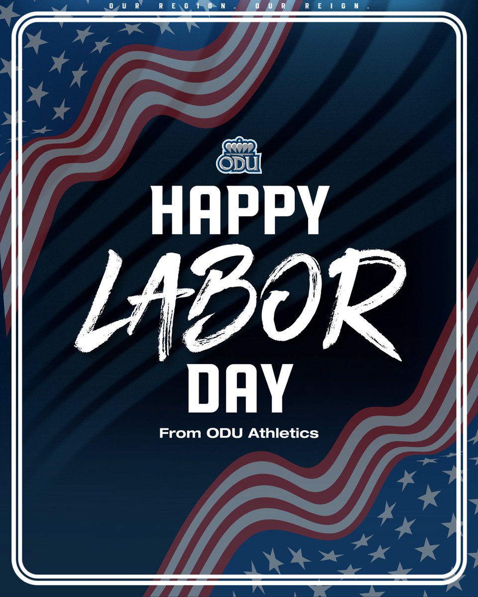 ODUSports's tweet photo. Celebrating the hard work that makes our community strong. 

Happy Labor Day, Monarch Nation! 💪🇺🇸

#ODUSports | #ReignOn | #Monarchs https://t.co/LSyXgB1lxm