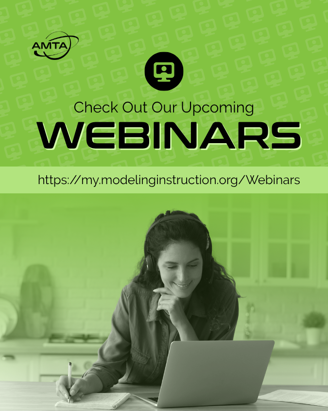 AMTAteachers's tweet photo. Webinar: Intro to Modeling Strategies with Frank Lock on Oct 27 at 7 PM ET!
New to Modeling? Join our intro webinar to see how Modeling strategies transform science learning.
For more information, visit: https://t.co/2qGZfqNvA5 https://t.co/NALs7Zib4Y