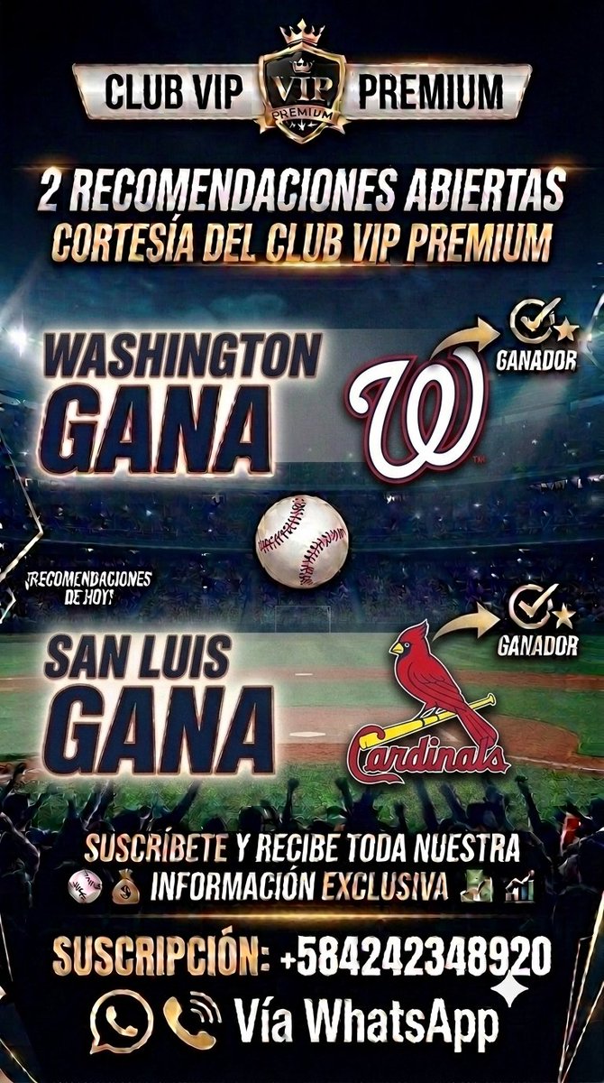 DUMONT81's tweet photo. Voy a dejar 2 Regalos que me gustan para hoy en la MLB ⚾ para todos mis seguidores 💪😎 

⚾ Washington Gana 
⚾ San Luis Gana 

Si quieres saber el resto de mi información suscríbete a +584242348920 📱

#Deportes #parley #clubvippremium #asesoria #mlb #directas #morochas https://t.co/L5HVqqFTmi