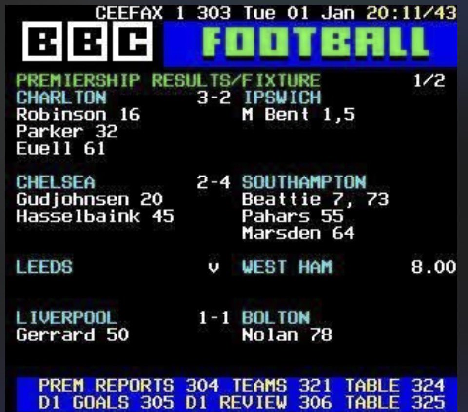 l4pablo's tweet photo. Only legends will remember checking the footie scores on  tallytext https://t.co/kJJtFr20dW