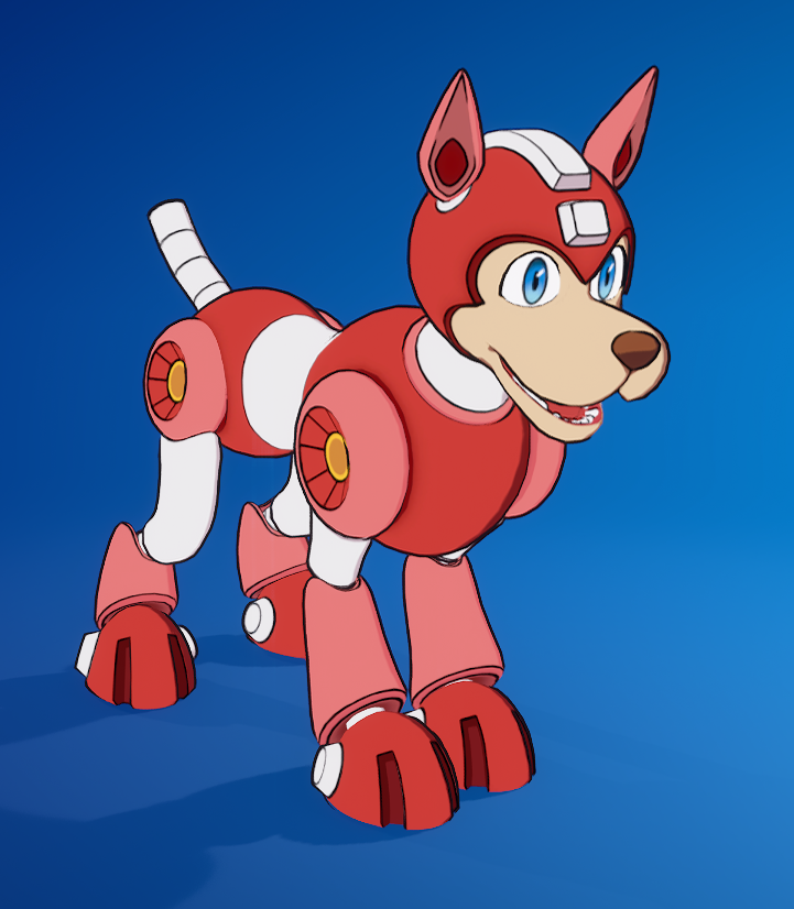HYPEX's tweet photo. MEGA MAN SIDEKICK (RUSH) IN-GAME https://t.co/x4jhBoffIN