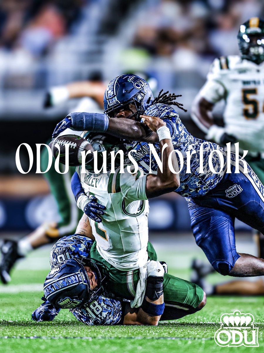 OlDirtyMonarchs's tweet photo. After this past weekend, we made one thing very, VERY clear.

ODU runs Norfolk 

5-0 against the Spartans 😤

@ODUFootball 
@ODUSports 
#ReignOn
#OldDominionHAIL https://t.co/qU7ywEzivC