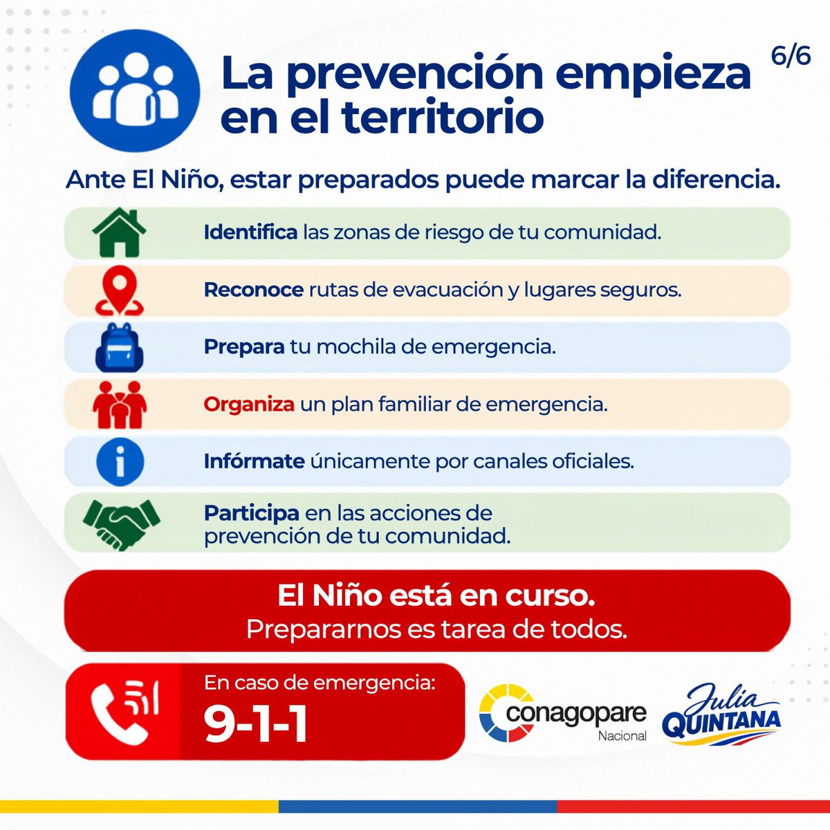 ConagopareN's tweet photo. 6/6 🤝 La prevención empieza en el territorio.

📌 Guarda y comparte esta información. https://t.co/xoExKevsxA