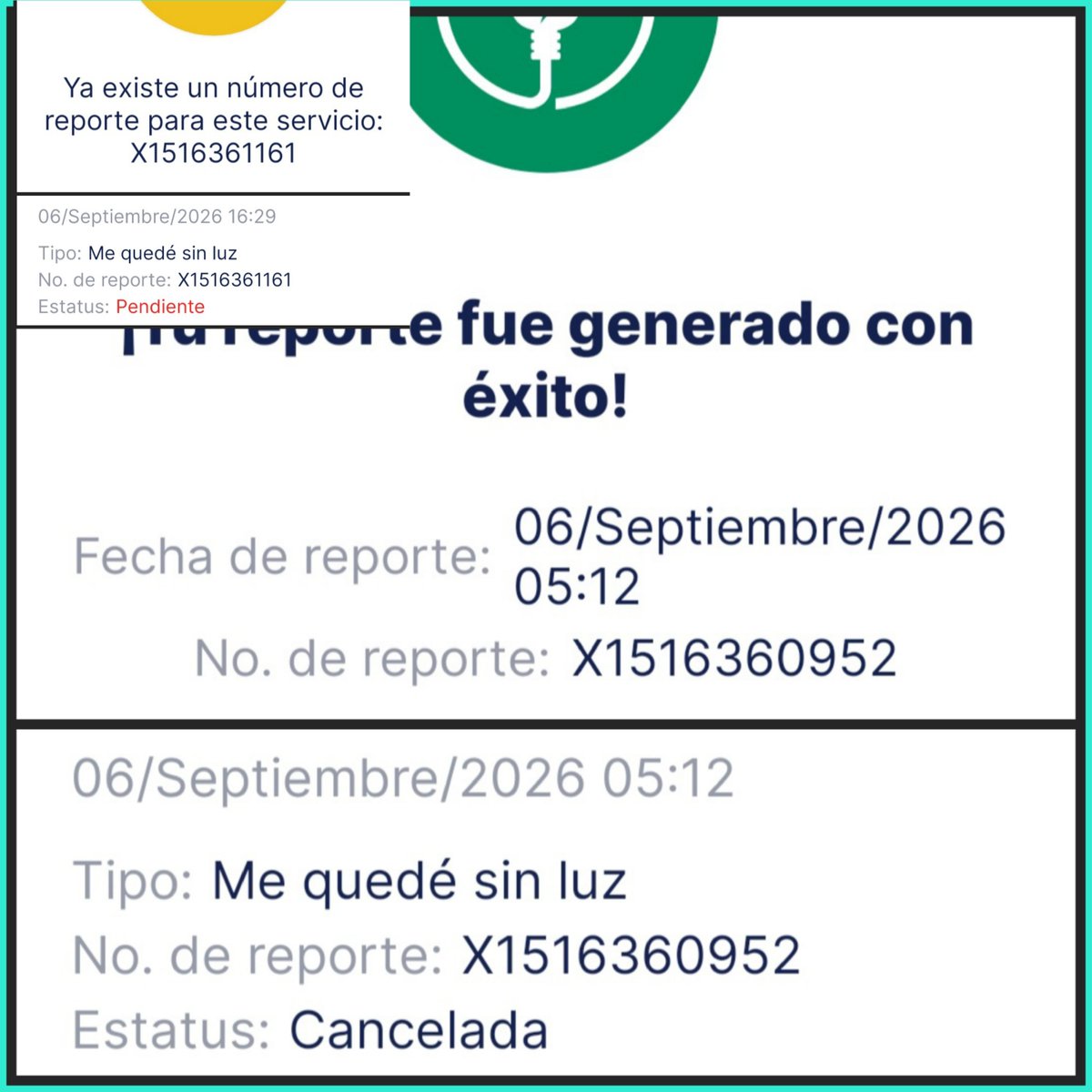 D_A_V_M's tweet photo. Buen dia, para pedir informacion sobre la falla electrica que presentan varias colonias de zapopan, jalisco, desde las 04:40horas del domingo 06 de septiembre, es decir hace 29horas al enviar este mensaje... anexo imagen del folio.
@CFEmx https://t.co/MurVd9tt4I