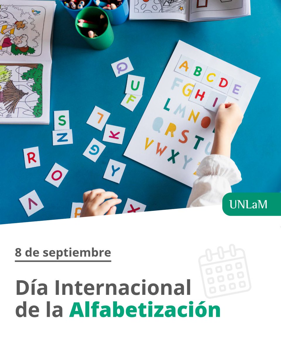 UnlamOficial's tweet photo. 📘 || 8 de septiembre - Día Internacional de la Alfabetización || 📖
Reconocido desde 1967 por la UNESCO, busca recordar la importancia de la alfabetización como factor de dignidad y de derechos humanos.
#UNLaM #UNESCO #Alfabetización https://t.co/W6X5dtrWD7