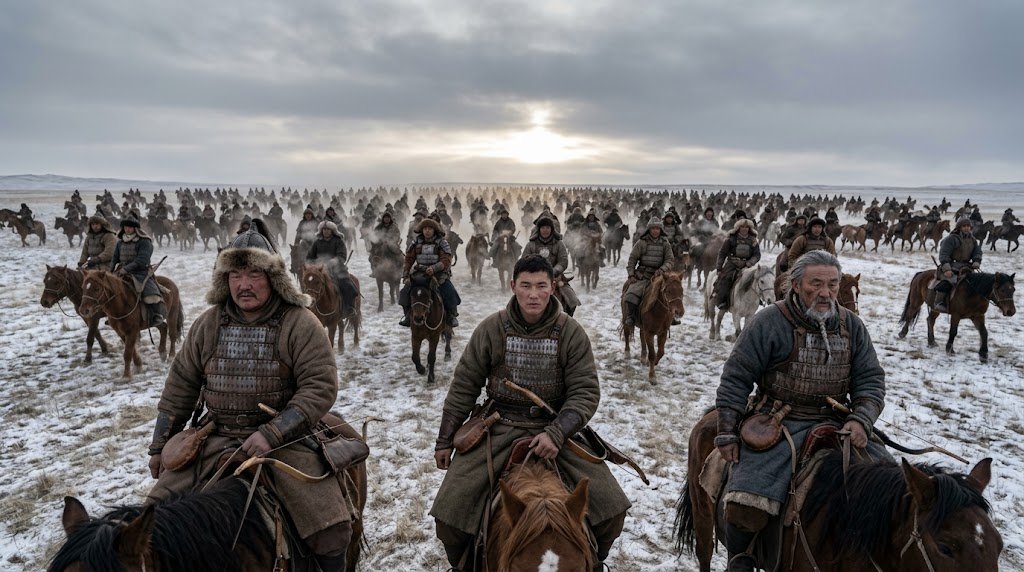 SamaHoole's tweet photo. The Mongol army that conquered half the known world rode ten days without lighting a fire, and lived on horse blood and powdered milk.

Marco Polo saw them do it in the 1270s and wrote it down for a Europe that did not believe him. A Tartar horseman, he said, would go ten days on the march without cooked food, and when he needed to eat he opened a vein in his horse and drank. A horse could give a pint or two every ten days and stay sound; a man could live on that between towns. The whole army carried a string of remounts, each man with a dozen or more, and every one of them was a canteen.

And they carried milk. Dried milk, which the West would not work out how to make for another six hundred years. The women boiled mare's milk, skimmed the fat off the top for butter, and dried the rest in the sun until it set into a paste. Each rider carried ten pounds of it in a bag. In the morning he put half a pound in a leather flask with water and rode. By the time the horse had jolted it for a few hours it had beaten itself into a thin porridge, and that was dinner, taken in the saddle at a canter.

Other travellers filled in the rest. John of Plano Carpini, the Pope's man, sent to the Great Khan in 1246, reported that the Mongols ate anything that had a pulse, dogs and wolves and foxes and mice included, and that in the winter they lived on meat and in the summer on nothing but mare's milk. He did not see them eat bread. Fermented mare's milk, koumiss, was their beer and their wine. Meat was boiled in the cauldron and the broth drunk to the last drop, or dried in strips under the saddle, or eaten raw and warm off the kill.

No bread. No wagon train of grain. No baggage in the sense a European army meant it. An army that had to grind flour and bake it moved at the speed of its ovens; the Mongols moved at the speed of a horse, which is why nobody in Europe saw them coming until the Hungarians were dead.

The European soldier of the same century marched on bread, biscuit, pulses, wine and salt meat, with a supply chain behind him as long as the campaign, and starved or mutinied when it broke. The Mongols brought the supply chain with them on four legs and drank it.

You have been told that meat and milk are heavy, expensive foods for the settled and the rich, and that empires run on grain. For a century and a half the greatest land empire in the history of the world ran on the opposite, and the men who ran it were bigger, harder and faster than anyone they met.

The milk powder in a modern ration pack, the pemmican in a Victorian sledge, the dried meat in a hunter's pocket, all of it is the Mongol saddlebag reinvented by people who had to be told twice.

Polo's readers laughed at the horse blood.

The Hungarians did not laugh.