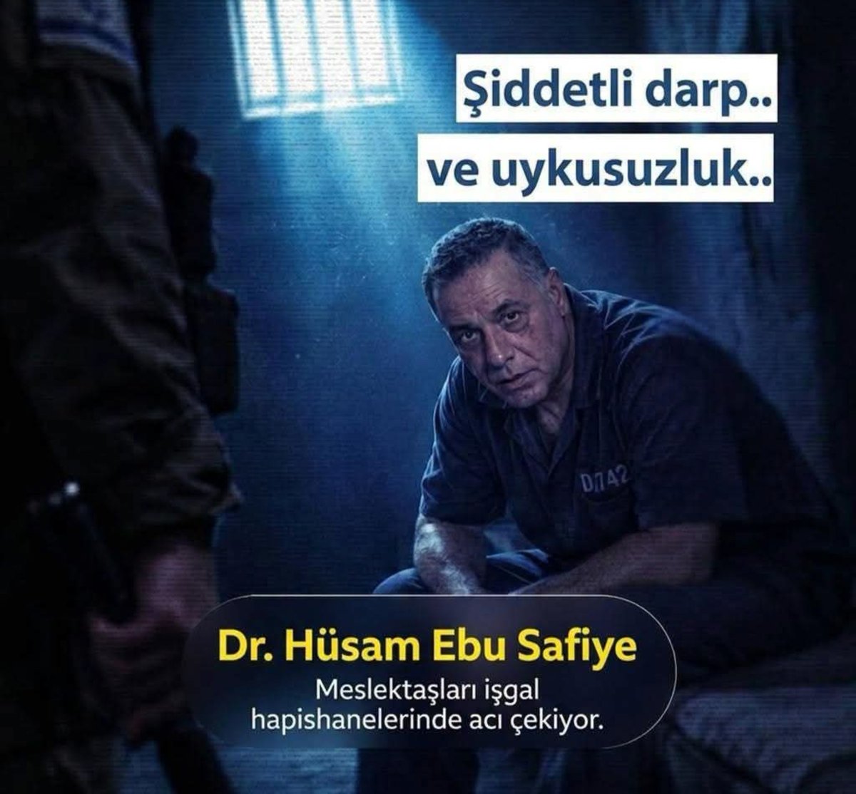 Ferdi_Karabasan's tweet photo. İşgal güçleri tarafından gözaltına alınan doktor Husam Ebu Safiyye, tutuklanmasının üzerinden 20 aydan fazla bir süre geçtikten sonra Çarşamba günü avukatı aracılığıyla ulaştırılan son mesajında, gardiyanların şiddetli darplarına ve uykusuz bırakma baskılarına maruz kalmaya devam ettiğini söyledi.
İşgal güçleri tarafından gözaltına alınan doktor Husam Ebu Safiyye, tutuklanmasının üzerinden 20 aydan fazla bir süre geçtikten sonra Çarşamba günü avukatı aracılığıyla ulaştırılan son mesajında, gardiyanların şiddetli darplarına ve uykusuz bırakma baskılarına maruz kalmaya devam ettiğini söyledi.

🕊💔"Ayşenur Ezgi Eygi'yi Unutma!" diyoruz
🔗 ZİNCİR OLUŞTURUYORUZ
