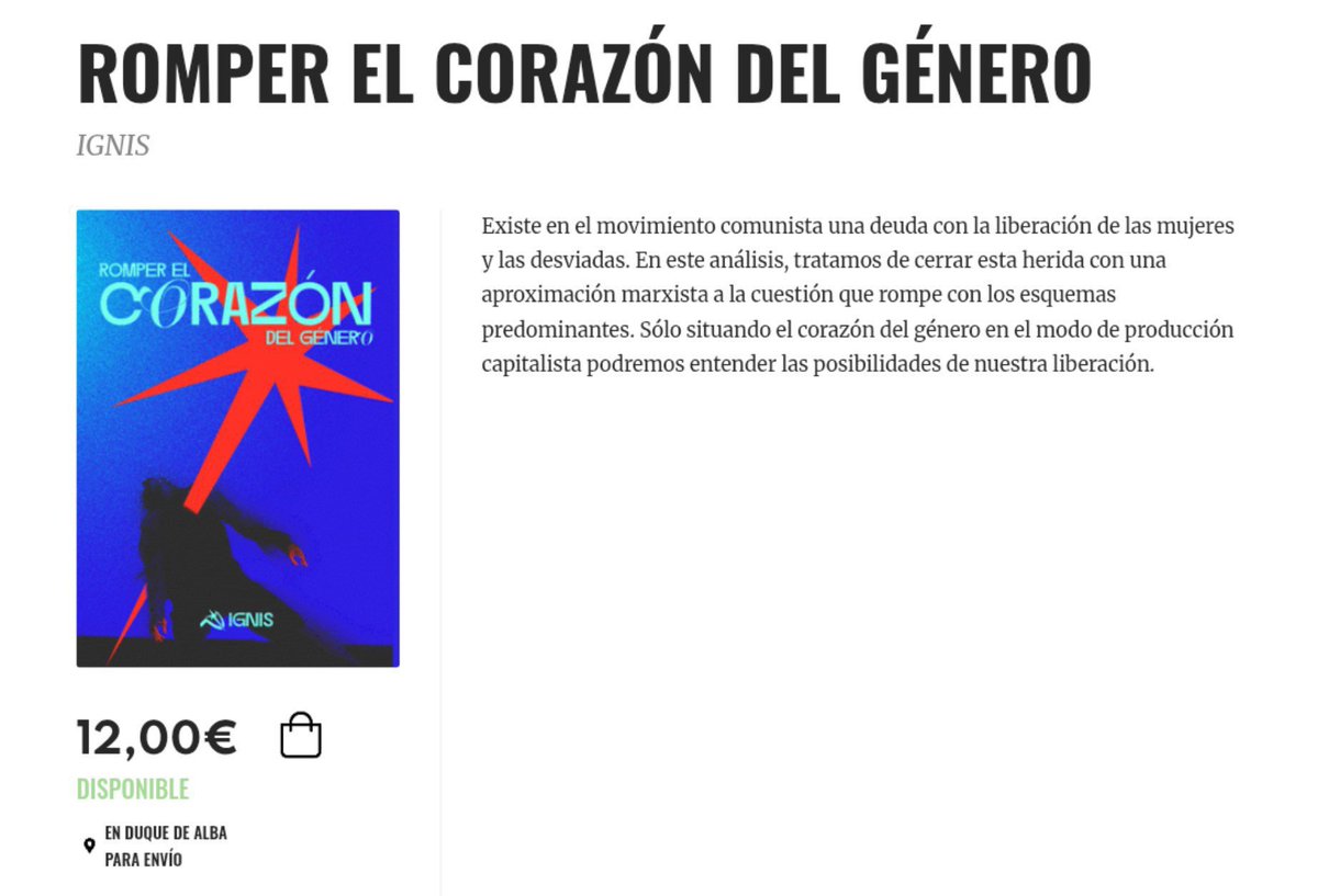 NapalmNata's tweet photo. 📚|| Ya podéis conseguir "Romper el Corazón del Genero" a través de la web de @traficantes2010

Recordar, además, que el PDF está para libre descarga en la web de @IGNIS_comunista

¡Romper el Corazón del género!
¡Organizar su alternativa! 💫 https://t.co/NXwBiN3nzE