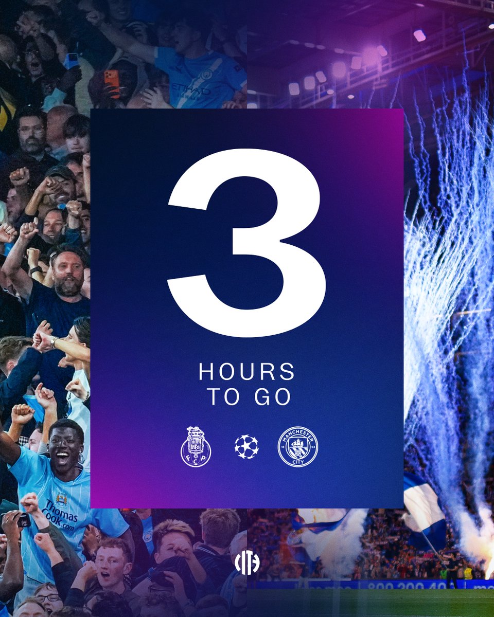 ManCity's tweet photo. Three more hours. ⏳🤩 https://t.co/uuZySCZ9rZ