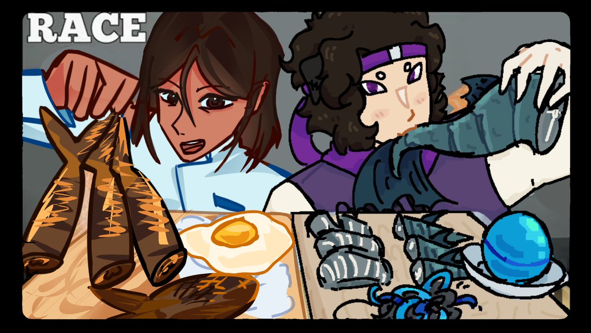 A_BakedBaon's tweet photo. ocean yuri vs ocean yaoi seafood mukbang race

(art collab w: @Zaisie211417 did sara baylon)
#wifies #sarabaylon #tsftl #thelovers #thesearchfortheleviathan https://t.co/3kweQP7vhM