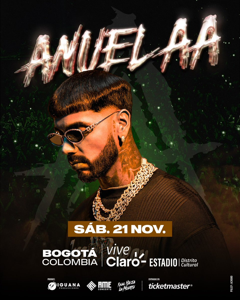 musictrendscol's tweet photo. NUEVO ANUNCIO 🔥

¡ANUEL AA llega a @ViveClaro! 😎

La cita es el 21 de noviembre 📍

Pronto información de localidades y etapas de venta. Para ser los primeros en enterarse, regístrense en https://t.co/lkGdulqgGc 🔗

Presenta @IguanaCL 🎶 https://t.co/U70RTPZQY1