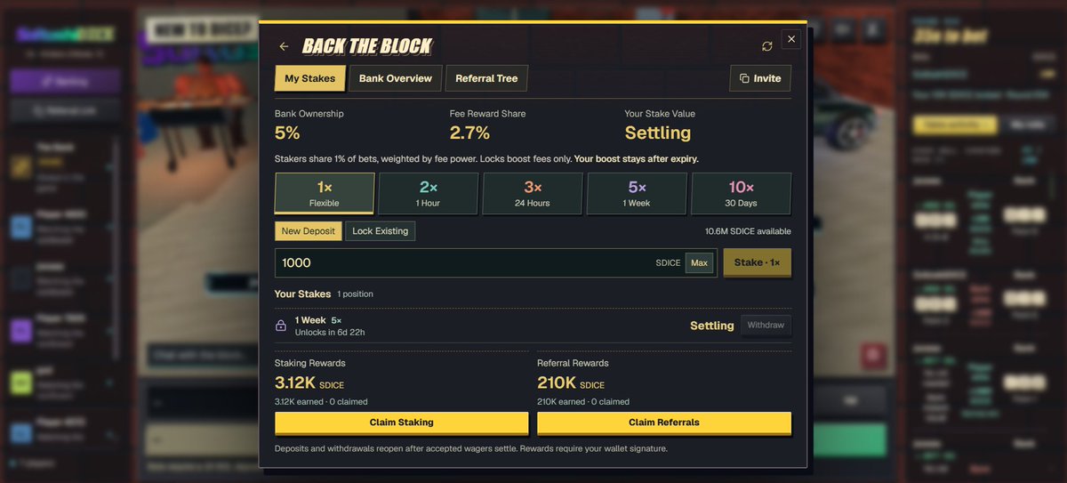 SoltoshiDice's tweet photo. Dice referral Network is paying out and growing

Earn 1% of every bet that goes through your referral link

If one of your referral referrs someone, you get .5% of all bets from them as well..... and again for another and .25%

You see what's happening? https://t.co/WaEYxNpZ6W