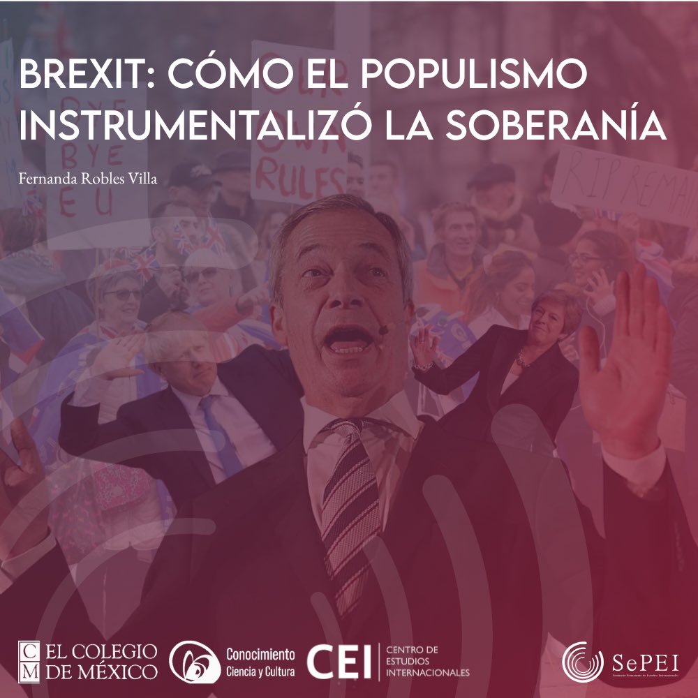 SePEI_Colmex's tweet photo. 🚨Tenemos un nuevo blog🚨

Fernanda Robles Villa (@ferxxarv), estudiante de la licenciatura en Relaciones Internacionales en @elcolmex, examina a la corriente populista británica en la separación del Reino Unido de la Unión Europea ¡Vayan a leerlo! https://t.co/x7AkwV7ti2