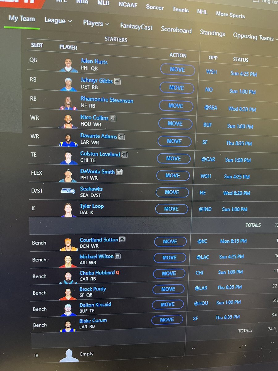 ValgreenD5's tweet photo. @TheFFFanatics3 I have 3 teams all full PPR what do you think??? https://t.co/lhz6Hptxvl