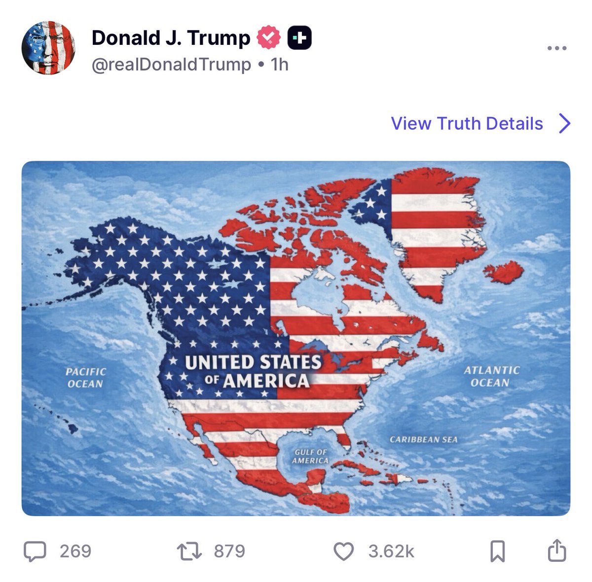 davidjsorensen's tweet photo. This is super wild… 

President Trump literally posted a map of Canada and Mexico being part of the United States. 

Do you know what this means?

Both these large nations were 100% owned by the satanists. 

Trump is taking them from the hands of the devil worshippers and will bring them into the nation where the satanists lost control.

This is amazing and very beautiful.

The plan of the satanists was to destroy America.

They need to do that, in order to pave the way for Israel to become the center of a one world government, under a United Nations World Teacher aka the Jewish Messiah. 

This is the ultimate plan of the wicked: 

submit the entire world to a Messianic kingdom in Israel. 

That’s why the Church worldwide was hijacked to force all Christians to “stand with Israel”. 

Israel has abused America for many decades, but eventually they have to eliminate it. Like a Black Widow spider that devours the male after mating. 

Israel can never rule the world with a strong America. 

So they installed Obama and countless other agents to destroy this nation. 

They flooded it with millions of immigrants, poisoned the food, massacred millions through Big Pharma, spray toxins in the skies, add poison to the water, mind control the population, pervert sexuality, enslave everyone to porn, destroy education and tell the young ones to hate America.

We call it wokism but it’s an agenda to destroy the nations in favor of a rising Israel. 

They are also behind the mass Muslim migration to trample what remains from the Christian civilization worldwide.

But here comes Trump… 

He ends every single one of their plans. Not only does he save America from destruction, he also rebuilds it and expands it and makes it stronger and better than it has ever been.

What does this mean? 

Trump not only stops the J-wish agenda for world domination and destruction of America, he completely turns it around. 

Trump saves America and then uses his power to remove Canada and Mexico from the hands of the satanists. 

The deliverance of humanity that is taking place and what will happen in the coming years and decades is going to transform this world like nothing you ever thought possible.

Truly we have no idea what is happening in our world today. We truly don’t.

If you long to understand how monumental and epic this is, how the rule of Satan is about to end worldwide, and how a whole new world is dawning, then check below 👇🏼