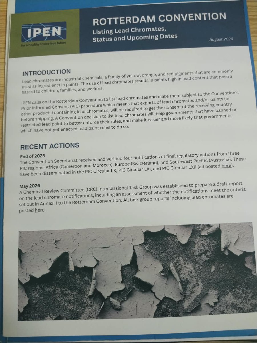 CEJADKenya's tweet photo. The meeting brought together key stakeholders to examine evidence on the continued trade and use of these chromates, discuss findings from our study on the issue, and identify areas for stronger collaboration in advancing a #leadfree future and safer alternatives
@ToxicsFree https://t.co/W5gRcSTV7N