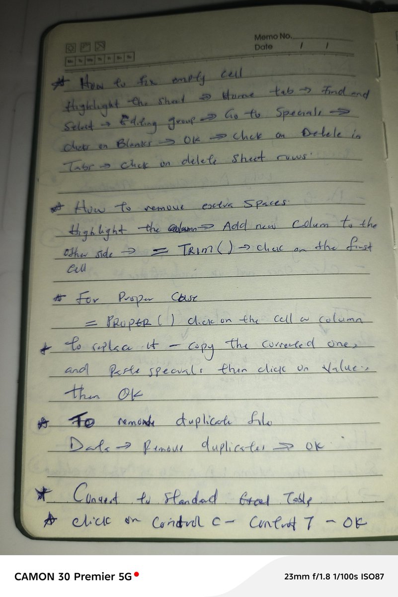 DatabyIdris's tweet photo. Day 5 Week 3 of my Data Analytics journey

I’m starting to realize that analyzing data is not just about knowing Excel formulas.

The quality of the data you start with can affect everything that comes after it.

Today, I was introduced to Data Cleaning and learned why analysts https://t.co/mPmFfVKWKy
