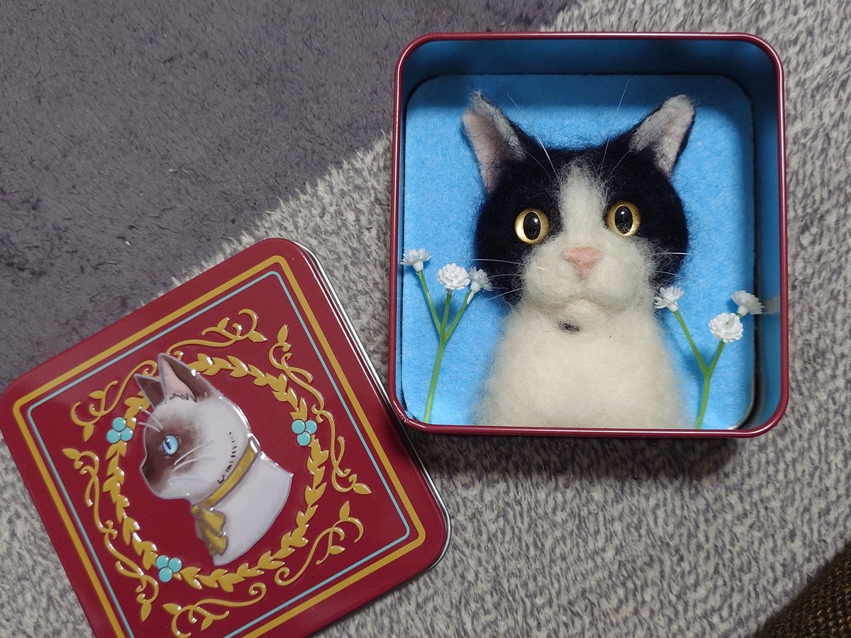 ODoraneko's tweet photo. 羊毛フェルト練習中。
ハチワレくん。

#猫　#ハチワレ　#羊毛フェルト https://t.co/AIQ6Okq8Sl
