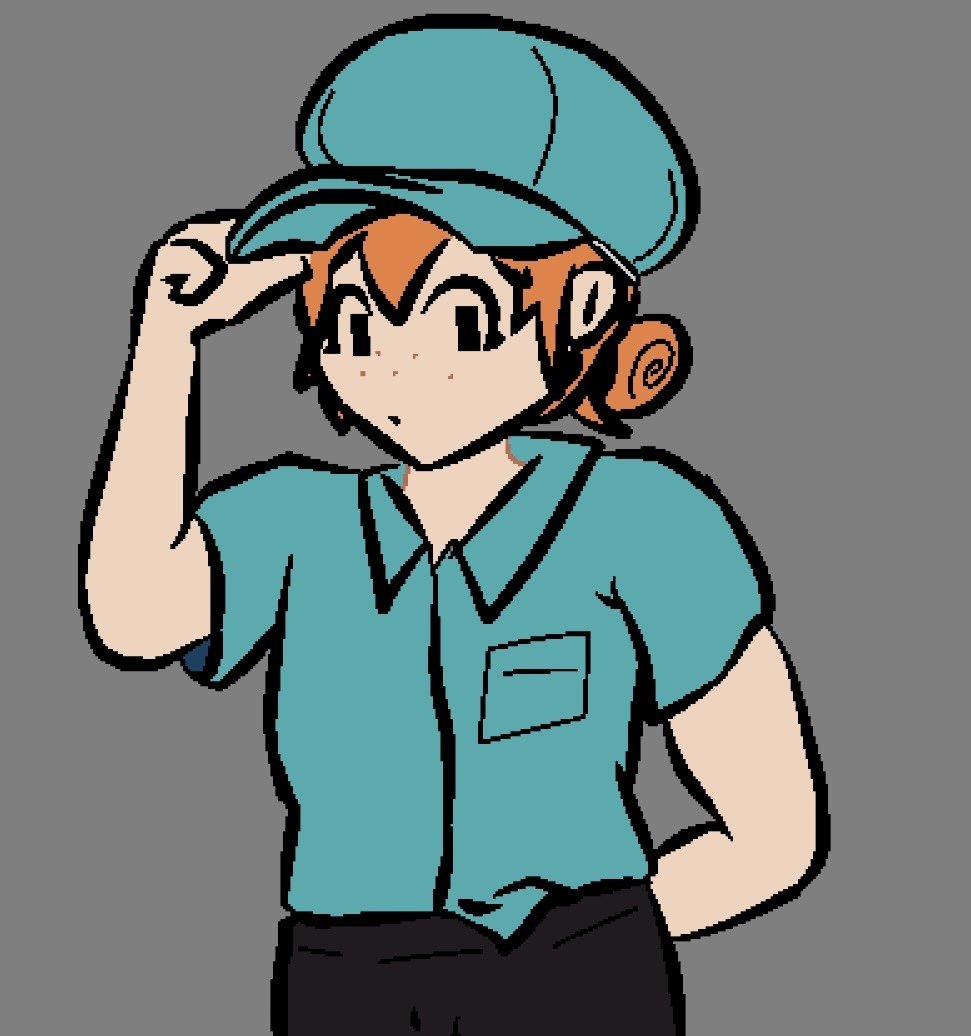 Alticrob's tweet photo. I made a new character a bit ago, have some twink mail man.
His name is Helix Escarre, and he promises to not drop your mail. Definitely. https://t.co/OQGt2E28k7
