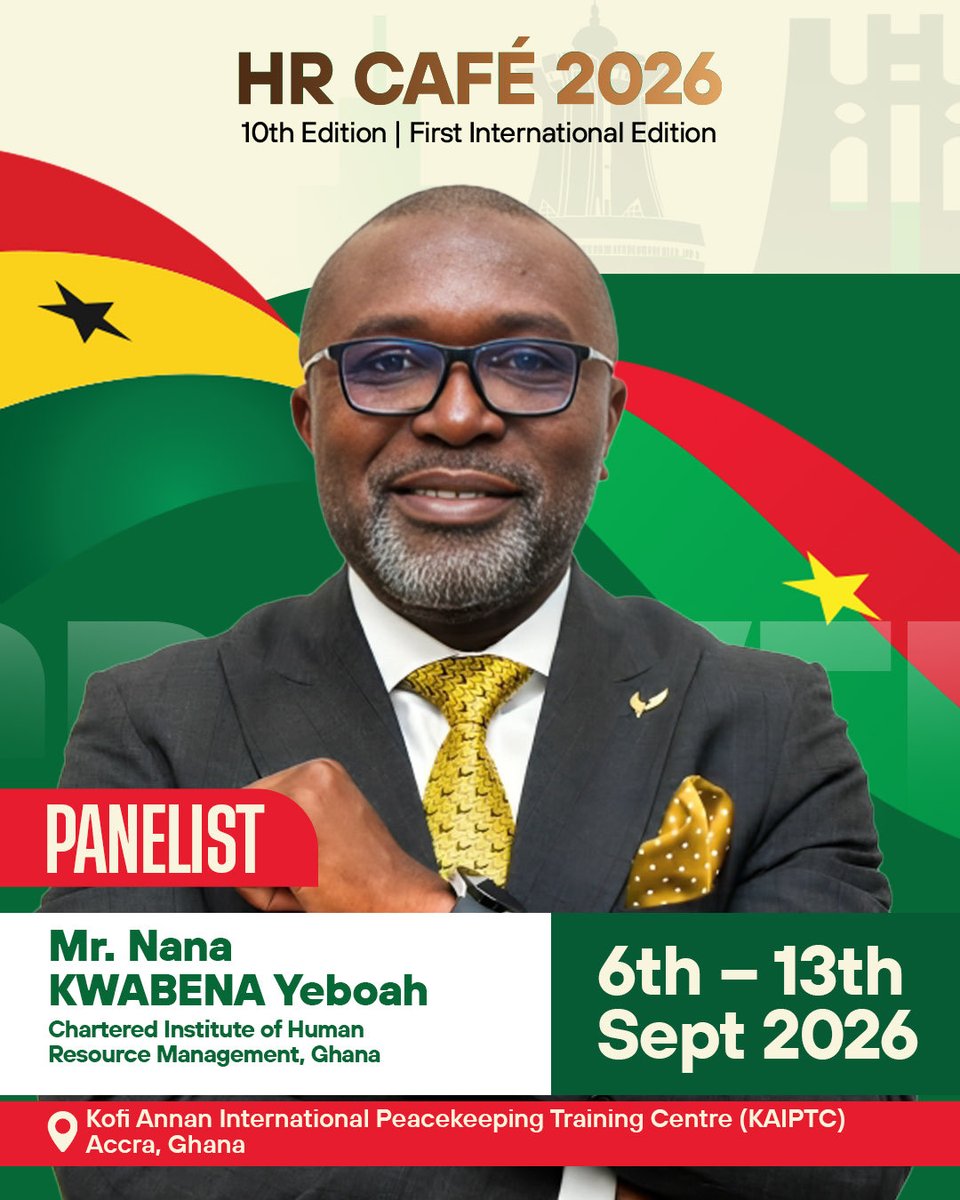 hrcafe_gh's tweet photo. 🇬🇭 AND THE CONVERSATION CONTINUES - GHANAIAN SPEAKERS

With expertise spanning leadership, human capital, artificial intelligence and public administration, they bring valuable perspectives to the dialogue on shaping the future of work.

#HRCAFE2026 #GhanaSpeakers #FutureOfWork https://t.co/ZRE73bj9D6
