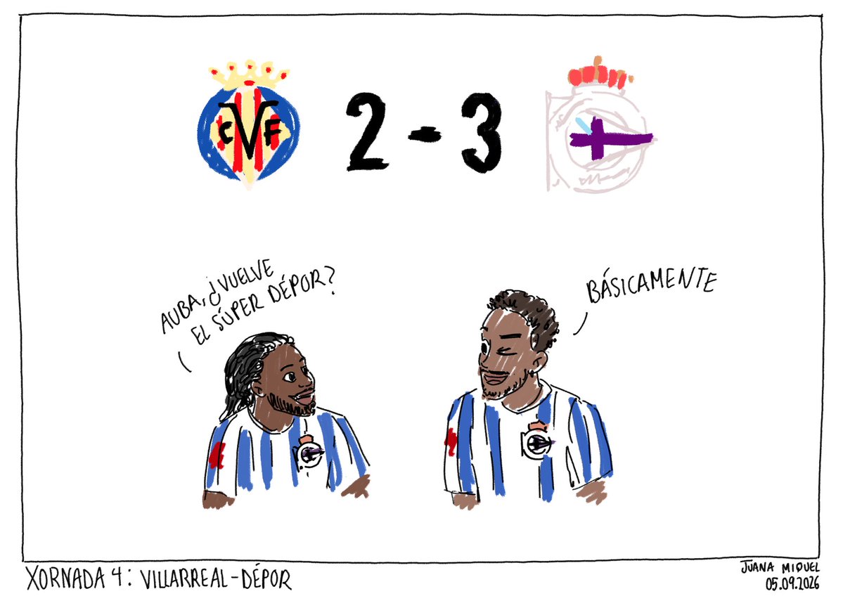 juanadepor's tweet photo. Xornada 4: Villarreal-Dépor
Básicamente https://t.co/RgnUtNZmiD