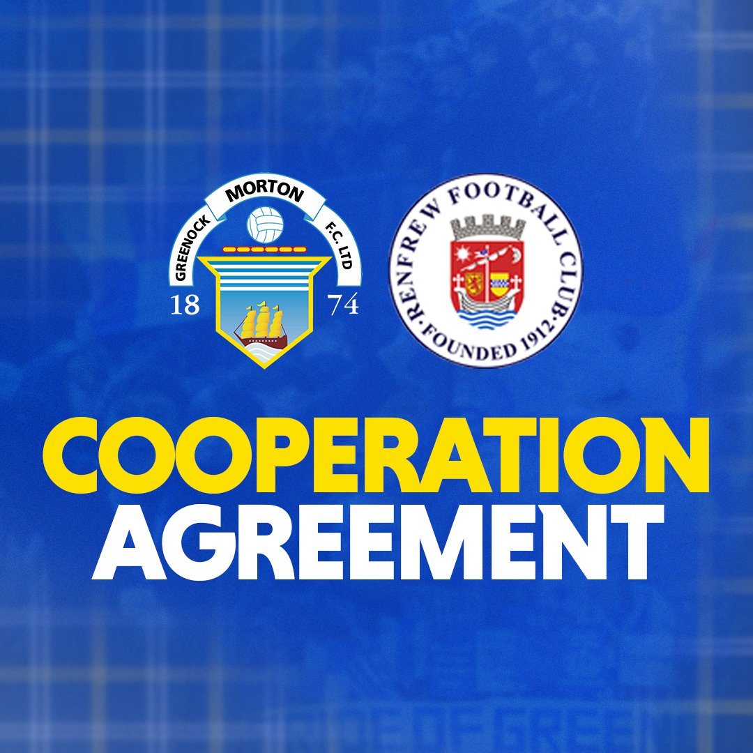 Morton_FC's tweet photo. Greenock Morton Football Club can confirm it has entered into a cooperation agreement with Lowland League West side Renfrew FC.

As part of the agreement, Dean Black, Louie Murphy and Joey O'Toole will head to New Western Park on a cooperation loan.

➡️ https://t.co/LAtJ3oVvM1 https://t.co/B83iarJtIk