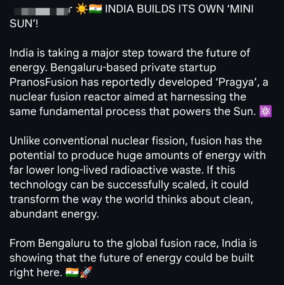 Rayan_9329's tweet photo. Private &amp; Talented #Inda start-up build own Mini Sun
 #Kashmir #GilgitBaltistan #Punjab #NorthEastIndia #Europe #Russia #USA #Britain #Canada #Israel #SouthAmerica #MiddleEast #Africa #ASEAN #Asia #Japan #Korea #Australia #China #SNME #LEO_HBD_28th https://t.co/4QTlanSONY